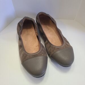 Vionic Tina Cap Women's Neutral Ballet, Leather, Comfy, Style Casual, Flats Sz 9